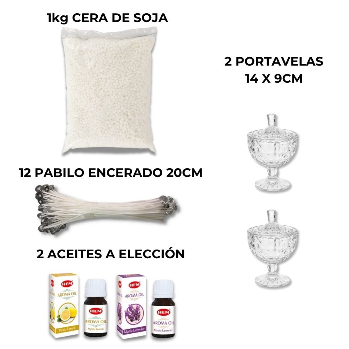 KIT DE FABRICACION DE VELAS - Cera De Soja/gp124 14x9cm 
