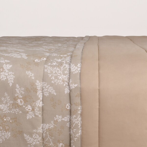 Edredón 120 hilos Amalfi Flores Beige 160x240
