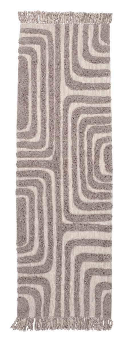 Alfombra BERGASTER 65x200 marrón/beige - Marrón 