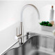 Griferia De Cocina Pico Alto Aqualia Monocomando Blanco CROMO