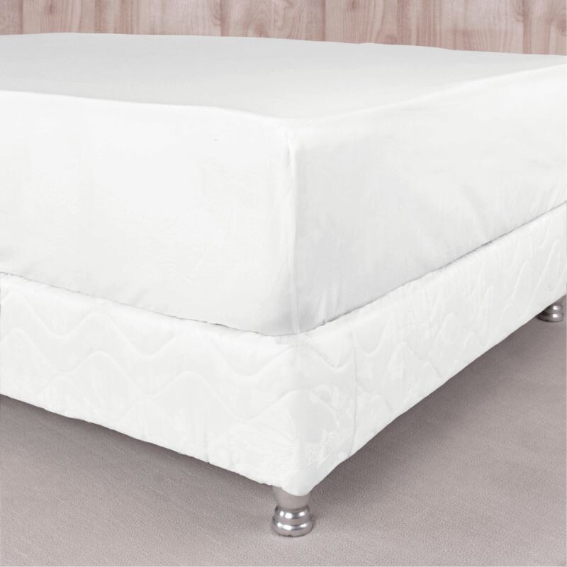 Juego de Sábanas 1 Plaza Twin Plus Blanca Lisa 200 Hilos Juego de Sábanas 1 Plaza Twin Plus Blanca Lisa 200 Hilos