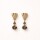 Crystal Earrings Beige