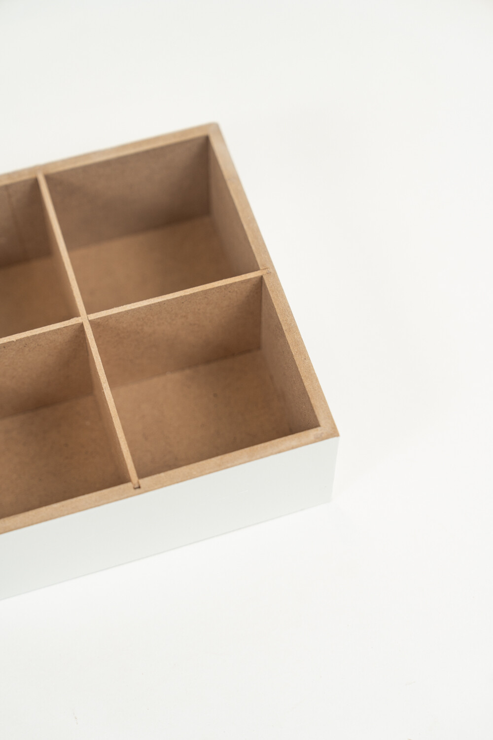 Caja Para Té Lyra, 4 Separaciones. Blanco