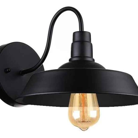Lampara Farol Campana De Pared Vintage Retro Negro