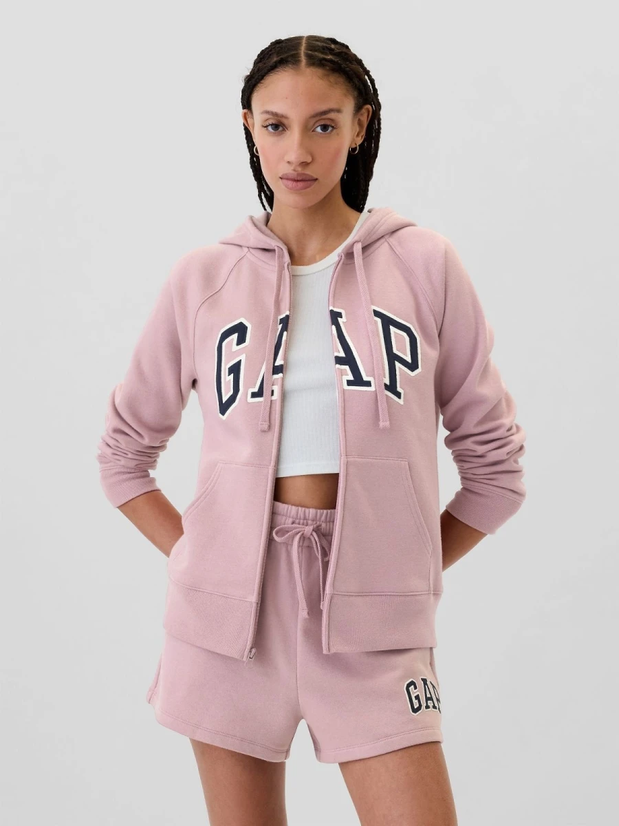 Canguro Con Cierre Logo Gap Mujer - Lilas Pink 16-1708 Tcx 