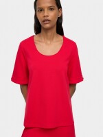 Camiseta Con Dobladillo rojo