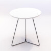 MESA LATERAL OVAL - BASE GRAFITO - TAPA ROBLE BLANCO MESA LATERAL OVAL - BASE GRAFITO - TAPA ROBLE BLANCO