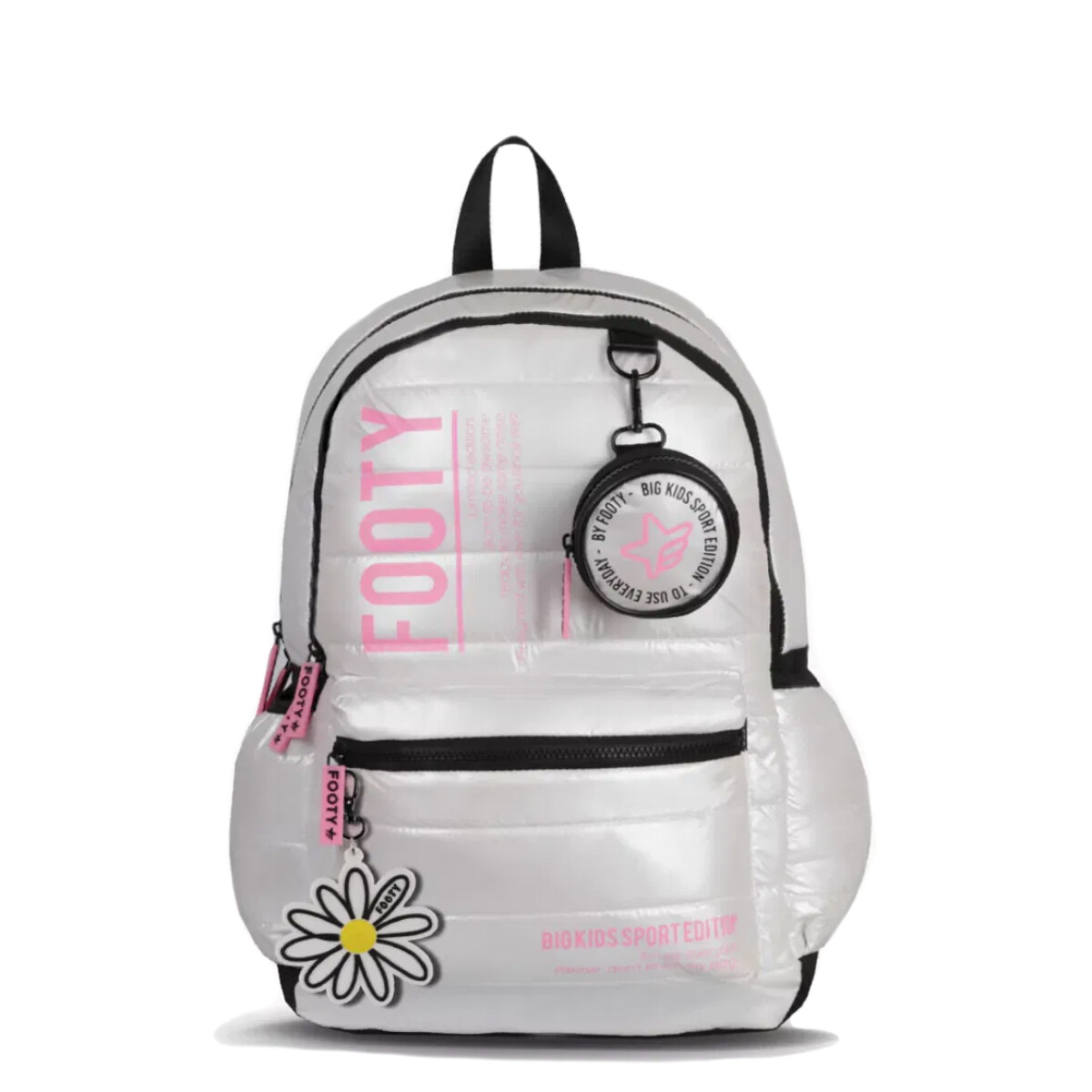 Mochila Footy Big Sport 18" con monedero - Blanco Perla 