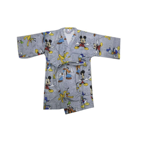 Bata de Baño Infantil Velour Talle P al G Mickey Gris