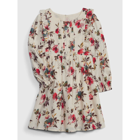 LS PINTUCK RFL DRS SP SEPT FLORAL WHITE