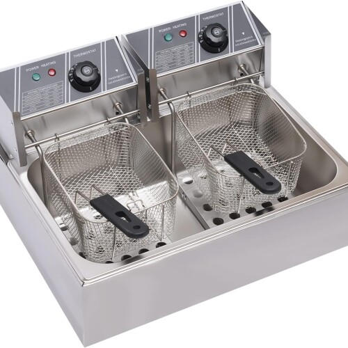 Freidora Eléctrica 2 Cubos de 5,5 Lts + 2 Can Perpetua Freidora Eléctrica 2 Cubos de 5,5 Lts + 2 Can Perpetua