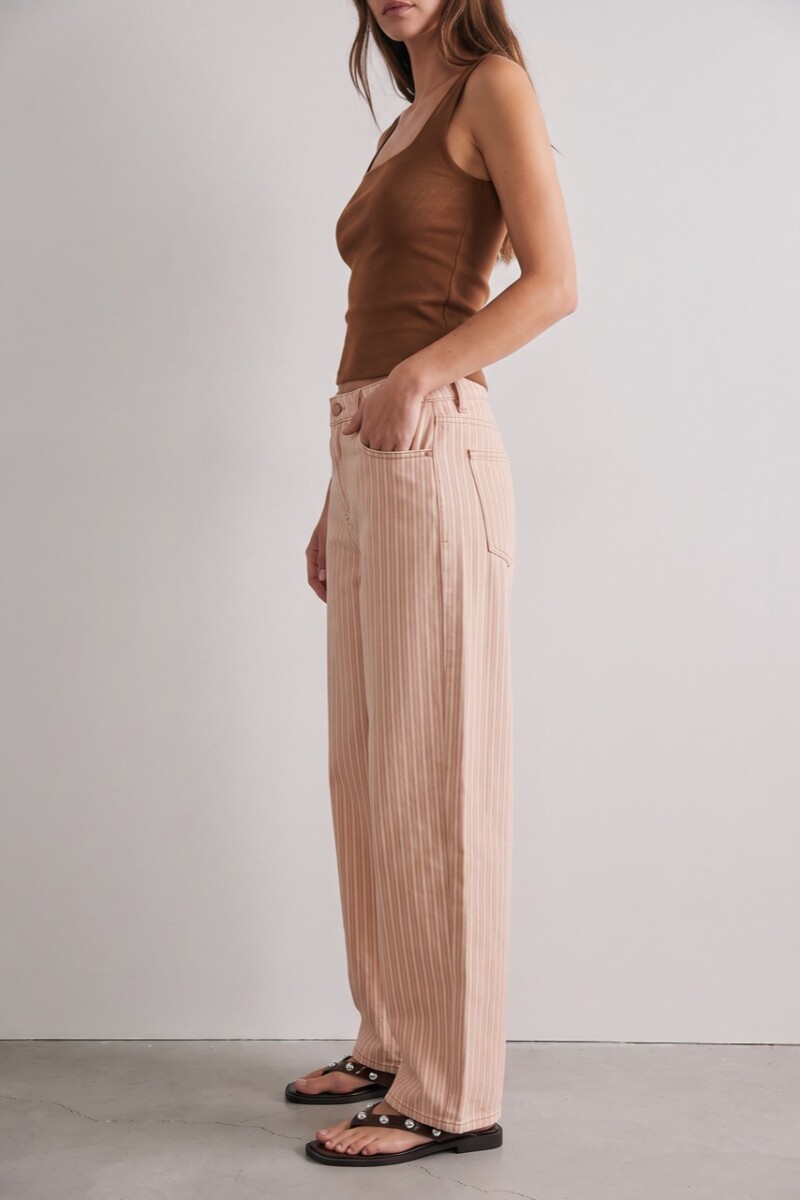 Jean Barrel Baggy Rosa
