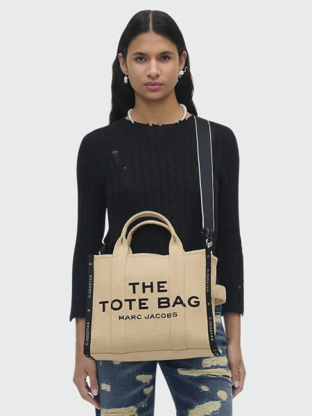Marc Jacobs- Bolso tejido en jacquard , The Medium Tote Bag Beige