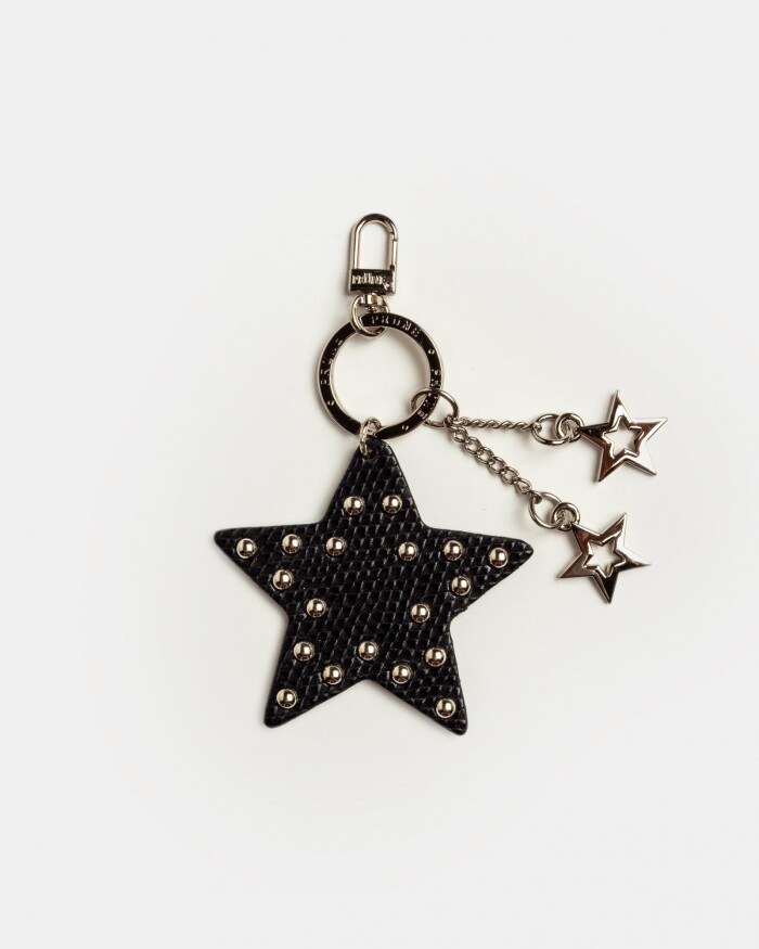 Llavero Kenia En Cuero Grabado Croco Snake Bitono Negro