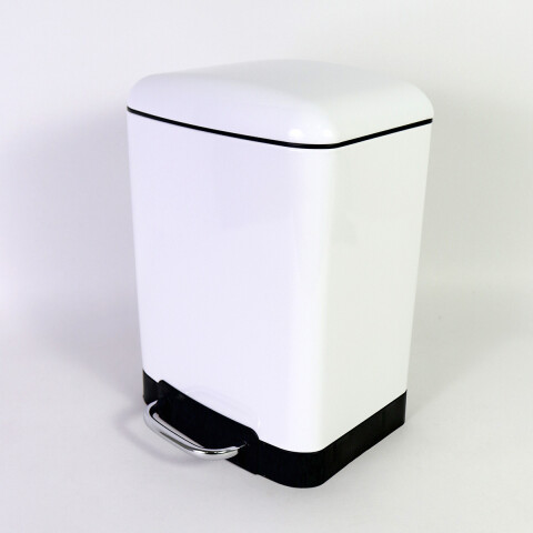 BASURERO INOX BLANCO C/PEDAL 6L Unica