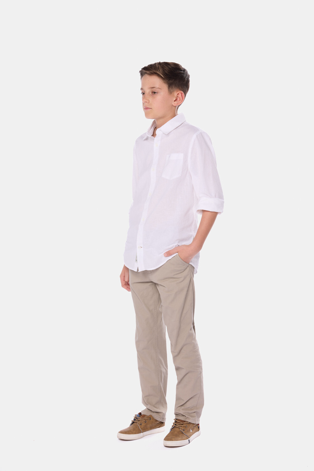 CAMISA DE LINO Blanco