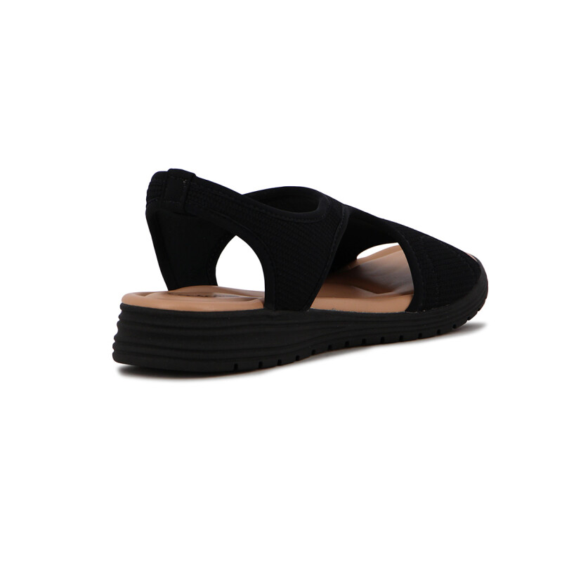Comfortflex Sandalia Elastizada Suela Baja - Negro Negro