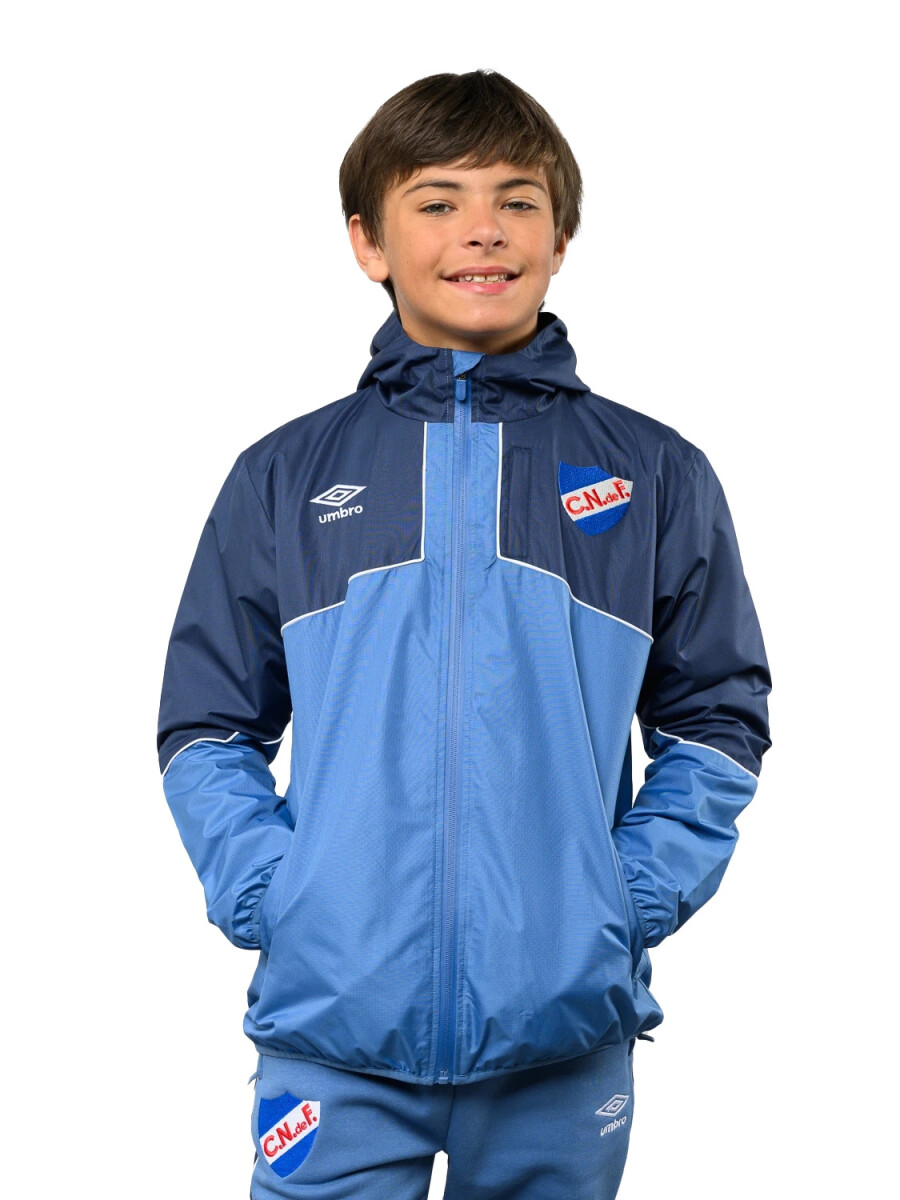 Campera De Lluvia Umbro Drift NIños NU243107 - Azul Petroleo 