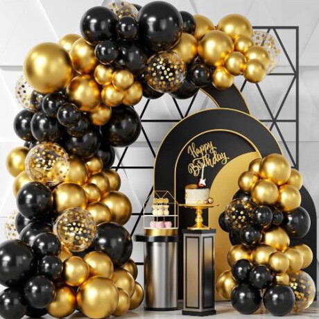 Set de Globos Negro y Dorado 102 pcs Set de Globos Negro y Dorado 102 pcs