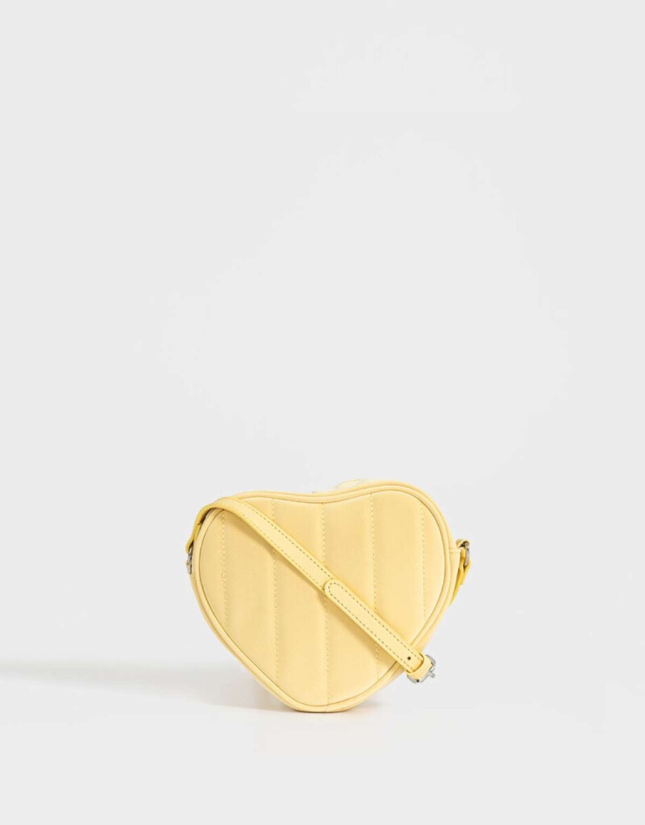 Bandolera Puffy Corazón - Amarillo Claro 