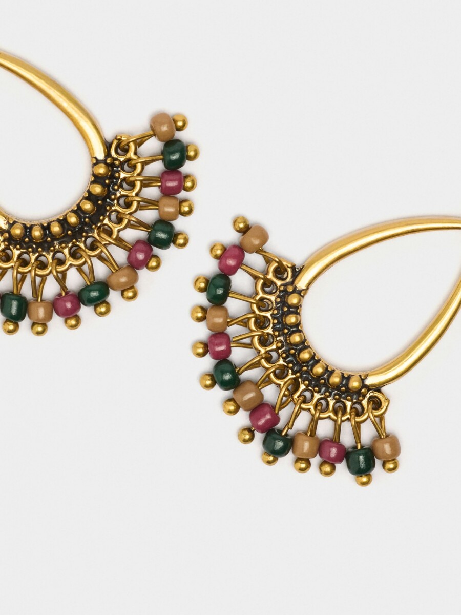 Pendientes Gota De Abalorios multicolor