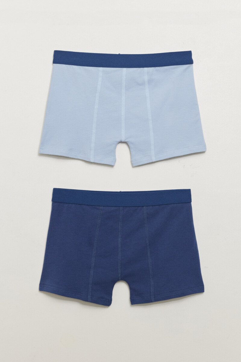 Pack x2 boxer Azul