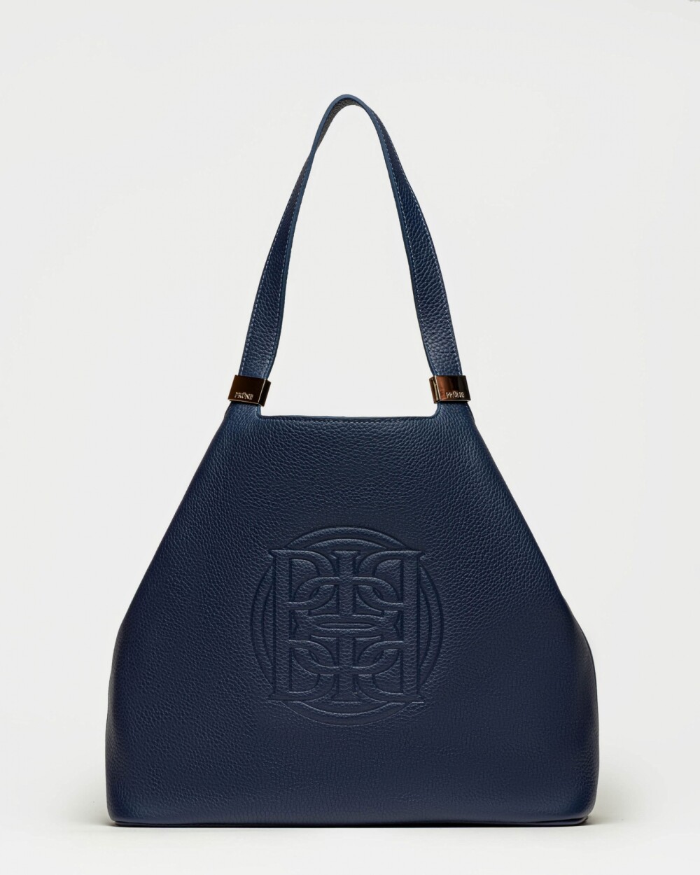 Bolso Eterial en cuero graneado Marine Blue