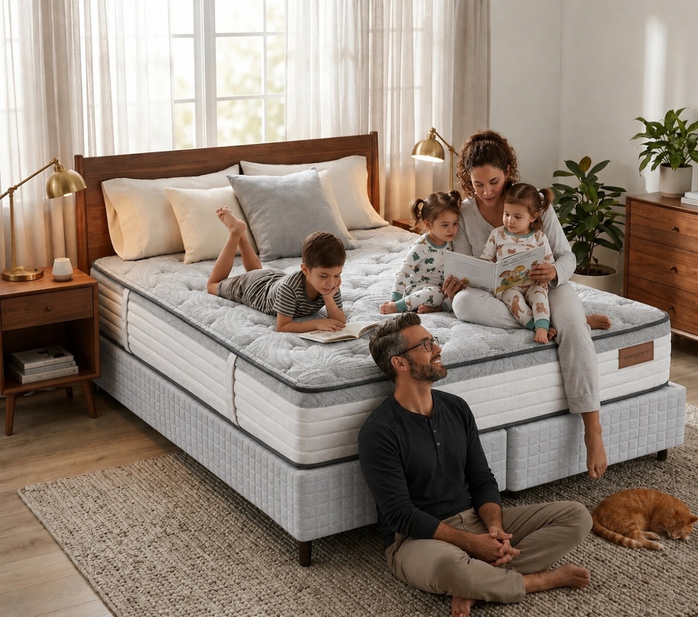 SOMMIER PREMIUM KING TOKIO EN CAJA CON GEL FRÍO HÍBRIDO RESORTES 