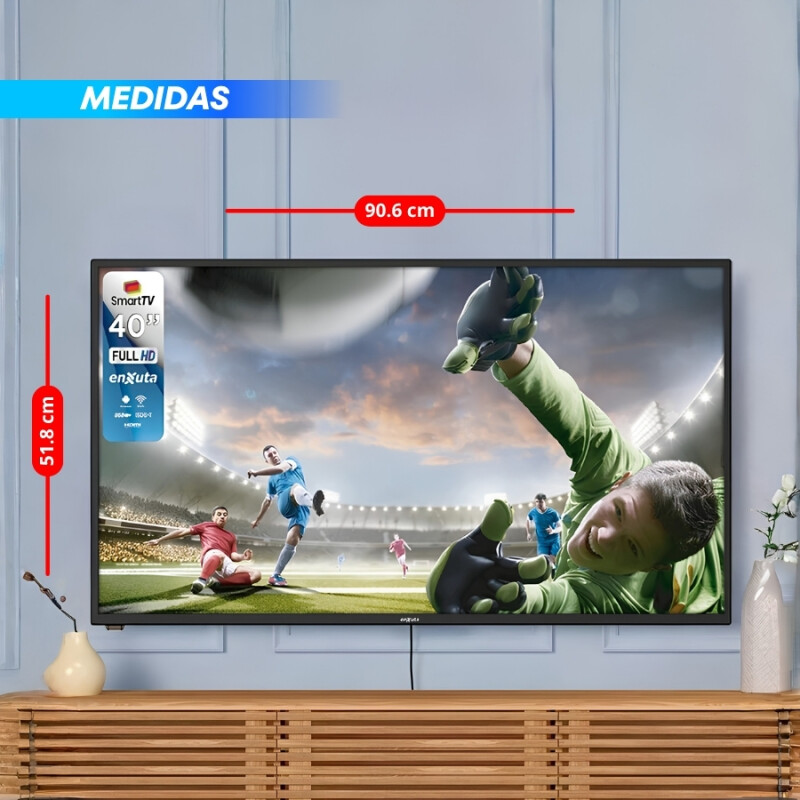 SMART TV ENXUTA 40" FULL HD ANDROID 12 – LEDENX1240SDF2KA Negro