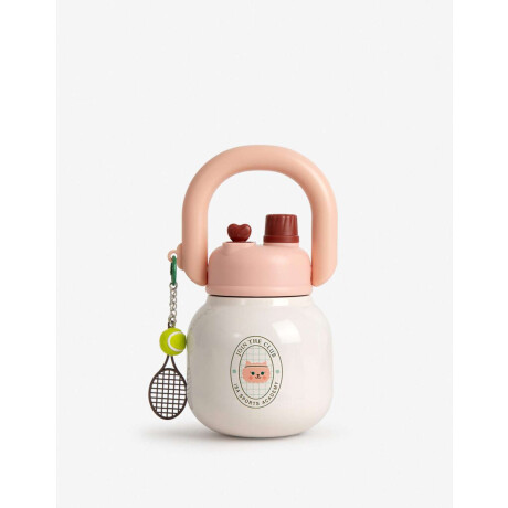 Botella Térmica Estampada Con Charm Combinacion Tricolor