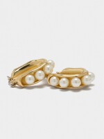 Aros Con Perlas blanco