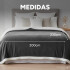 Frazada Manta Polar Con Corderito Acolchado 2 Plazas 230x200 Color Variante Gris