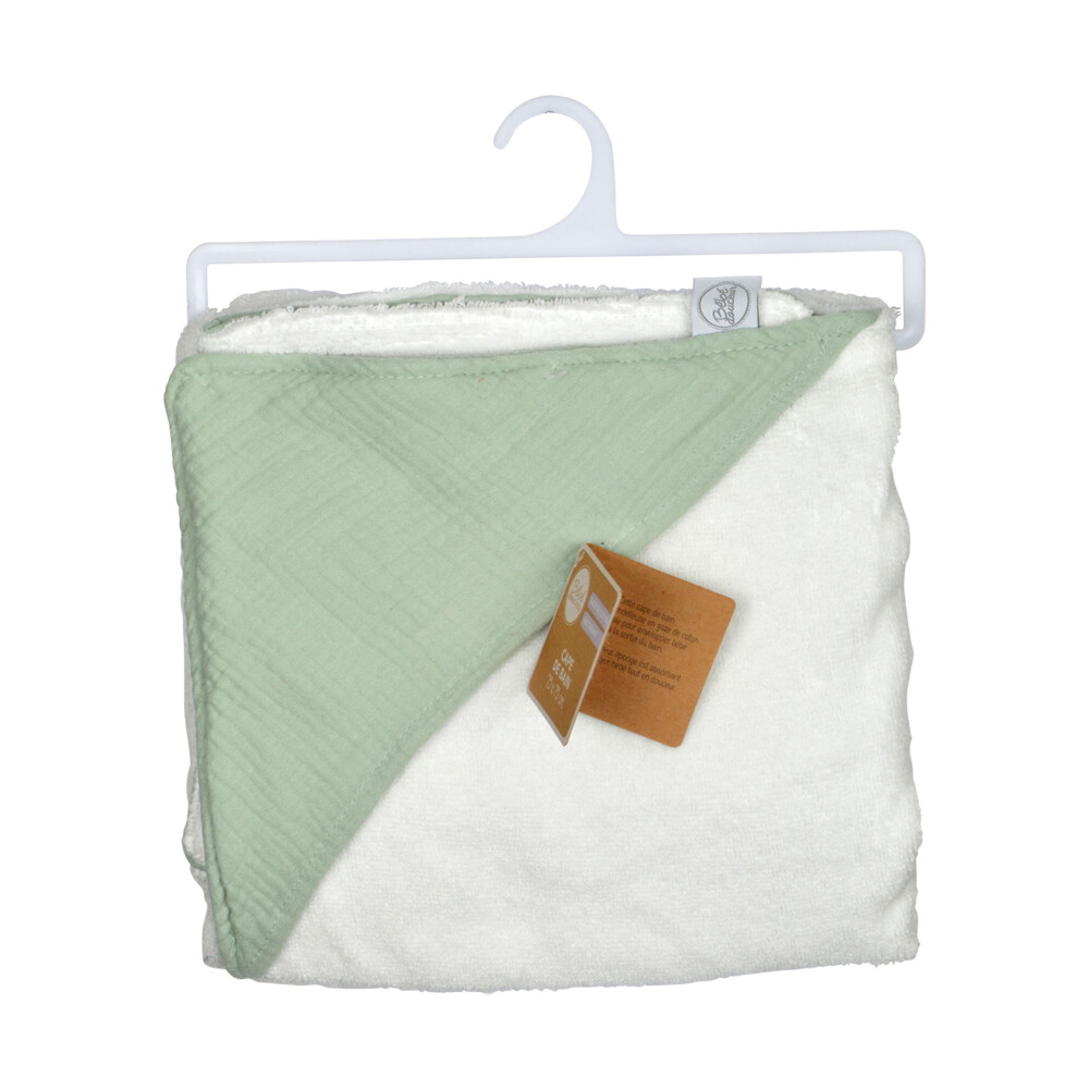 CAPA DE BAÑO ALGODON VERDE BEBÉ DOUCEUR VERDE AGUA