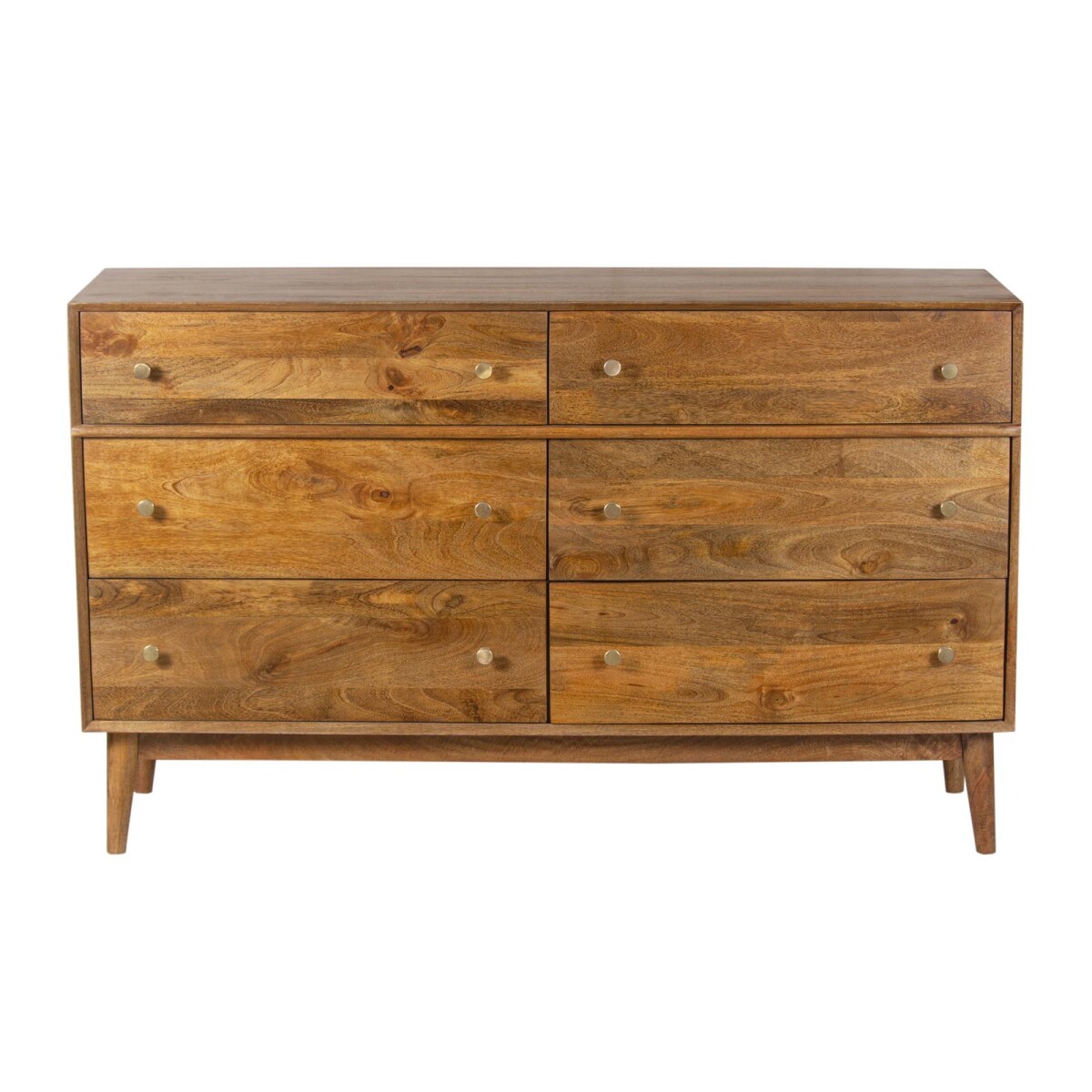 COMODA - 6 CAJONES MADERA-DE-MANGO MARRON PARKER 