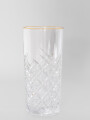 Vaso Craquel Borde Dorado Estampado 4
