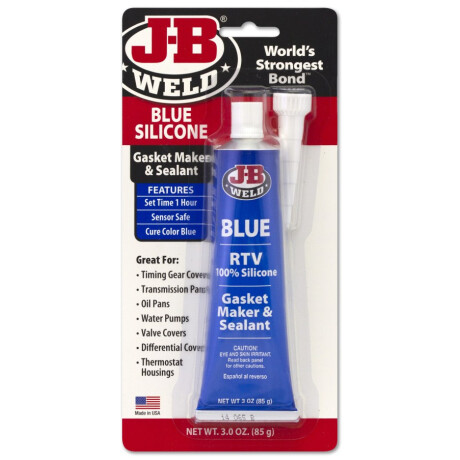 QUIMICOS VARIOS - SILICONA ADHESIVA FORMA JUNTA AZUL 85GRS JB WELD QUIMICOS VARIOS - SILICONA ADHESIVA FORMA JUNTA AZUL 85GRS JB WELD