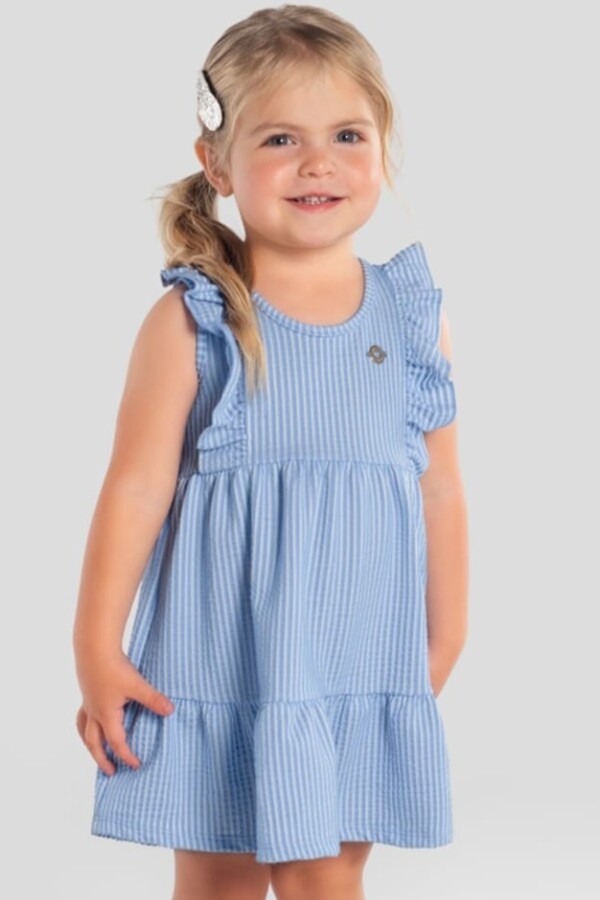 Vestido Casual. Azul