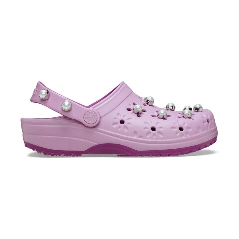 Floral Cut Out Elevated Clog - Unisex Hydrangea