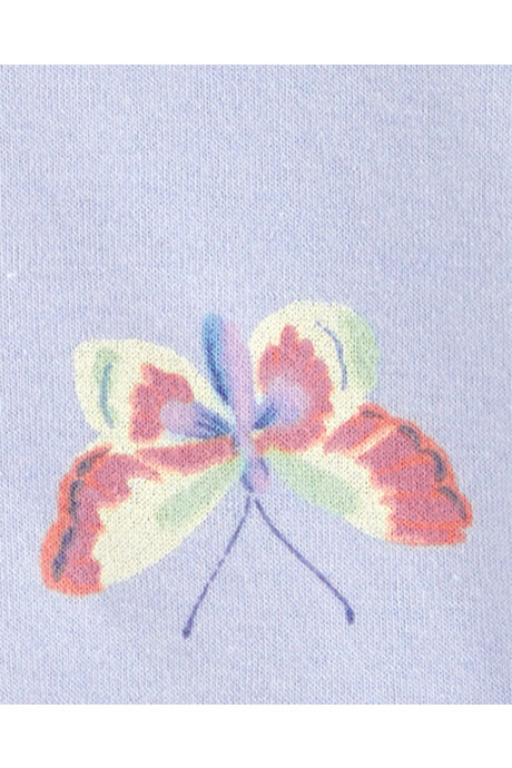 Campera de algodón con felpa, diseño mariposas Campera de algodón con felpa, diseño mariposas