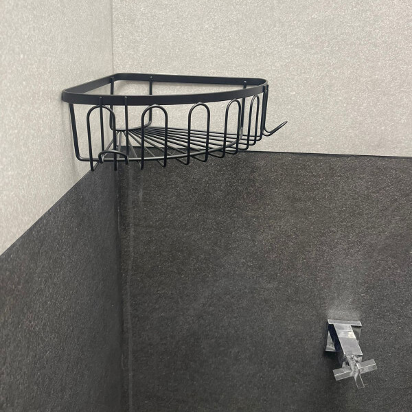 Estante Organizador Esquinero Set X2 Accesorio Baño Ducha Adhesivo Imback Color Negro Estante Organizador Esquinero Set X2 Accesorio Baño Ducha Adhesivo Imback Color Negro