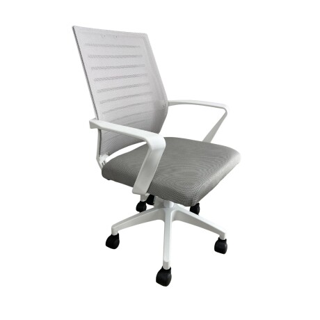 Silla Oficina Daena Ergonomica Giratoria Respaldo Completo Gris