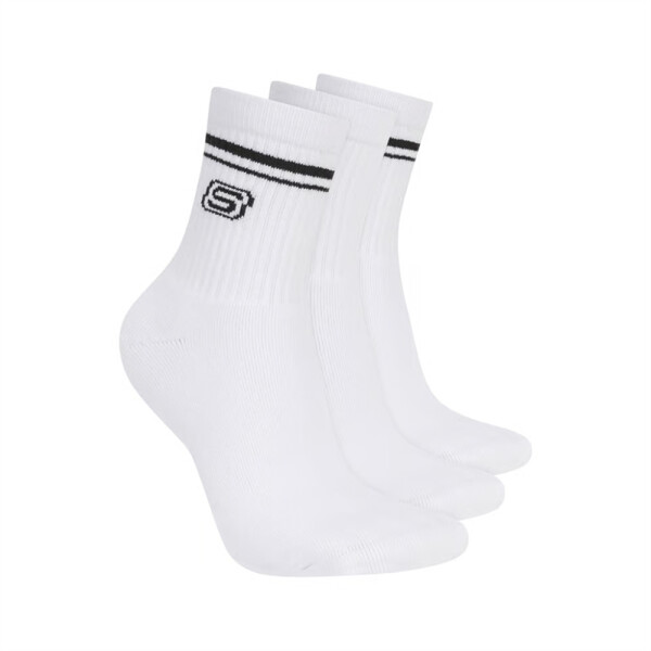 Medias Full Terry Low Crew 3 Pares Blanco