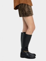 Botas Altas Con Detalle Metálico negro