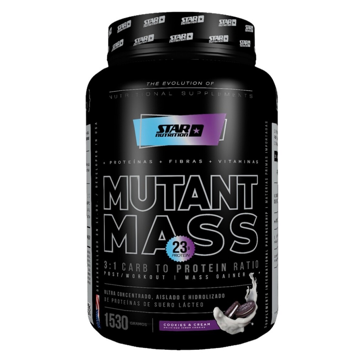 Mutant Mass Star Nutrition Sabor Cookies And Cream 1,5 Kgs. 