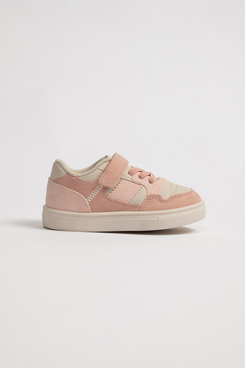 Zapatilla deportiva con velcro Rosa