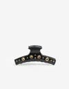 Broche Acrilico Broche De Acrilico Con Apliques Metalicos. - Negro
