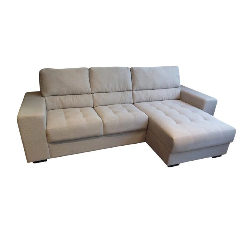 SOFA 2 CUERPOS BRAZO IZQUIERDO + CHAISE DERECHO - TAPIZADO TELA ARENA SOFA 2 CUERPOS BRAZO IZQUIERDO + CHAISE DERECHO - TAPIZADO TELA ARENA