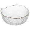 BANDEJA VIDRIO BORDE DORADO 24X9CM Unica