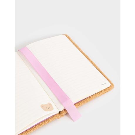 Cuaderno A5 Peludo Con Forma De Osito Marron Medio