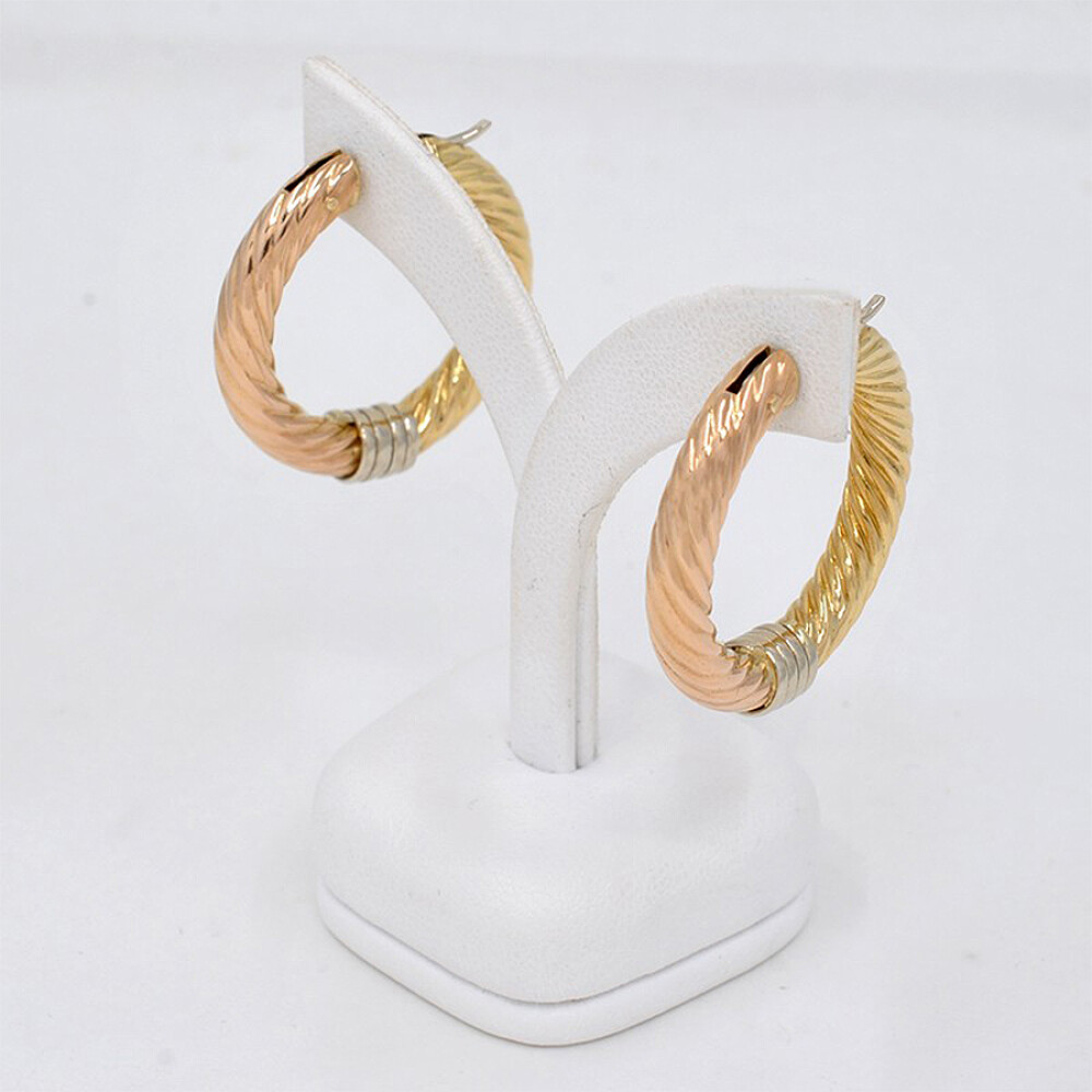 Aros En Oro 18K En Tres Tonos Aros En Oro 18K En Tres Tonos